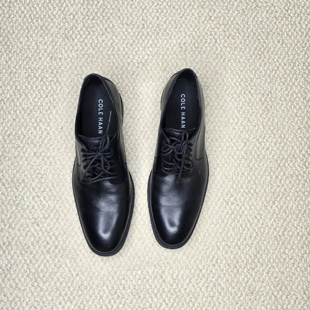 Cole Haan Men's Classic Black Leather Oxfords Size 9 Like New